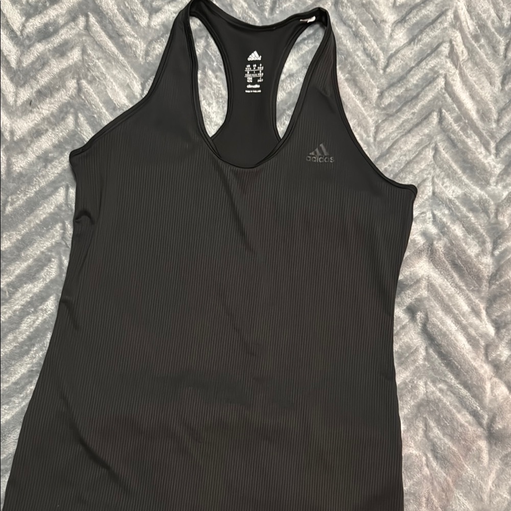Adidas Black Fitted Sleeveless Tank Top